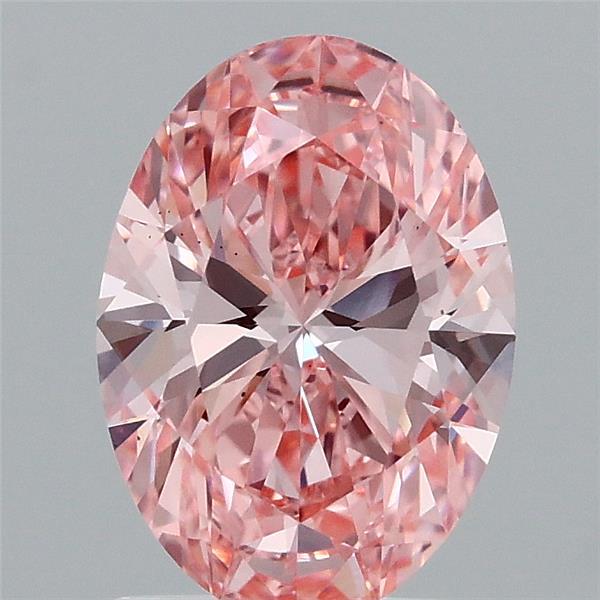 1.52ct Oval FANCY VIVID PINK VS2 Lab Created Diamond