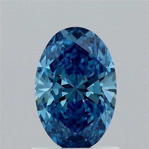 1.02ct Oval FANCY VIVID BLUE VS1 Lab Created Diamond