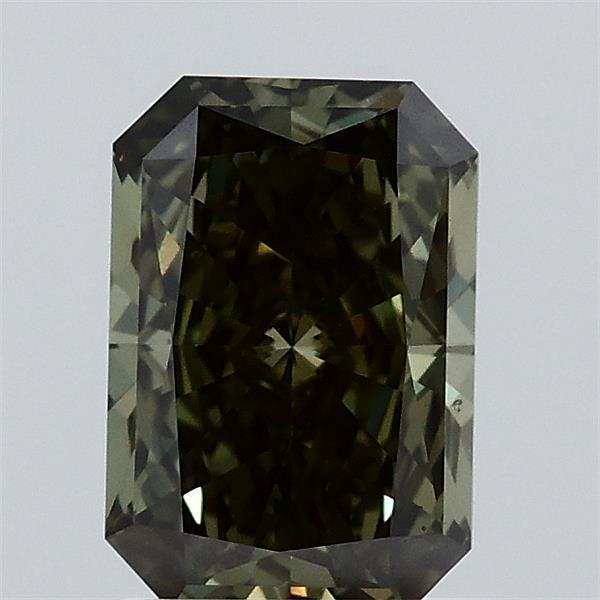 1.07ct Radiant FANCY VIVID GREEN VVS2 Lab Created Diamond