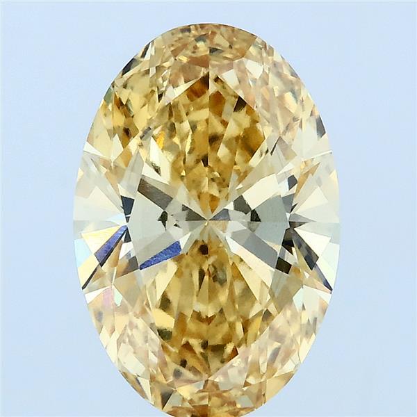 3.03ct Oval FANCY INTENSE YELLOW VS1 Lab Created Diamond