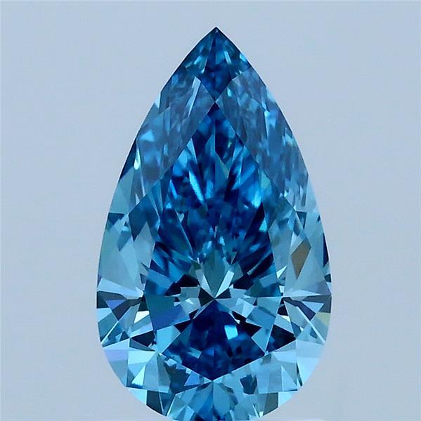 1.51ct Pear FANCY VIVID BLUE VVS2 Lab Created Diamond