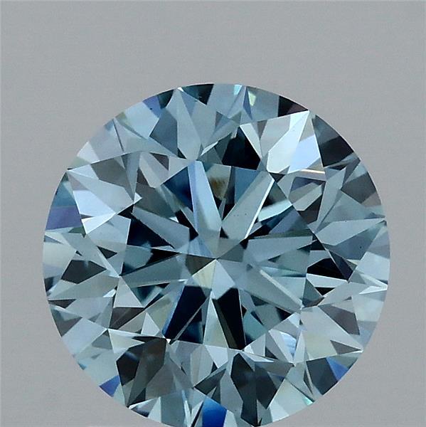 2ct Round FANCY VIVID BLUE VS1 Lab Created Diamond