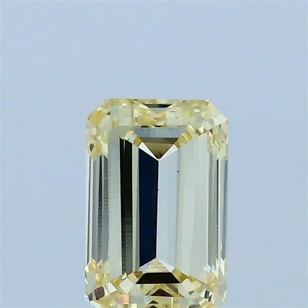 0.71ct Emerald FANCY LIGHT YELLOW VS1 Lab Created Diamond