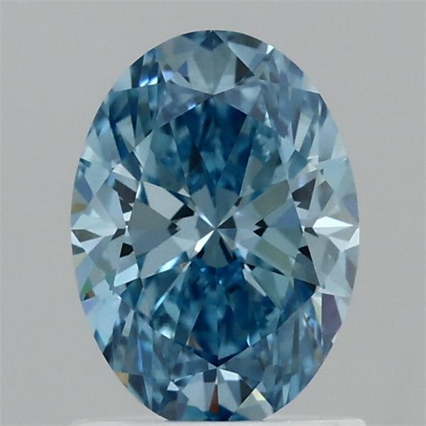 1.08ct Oval FANCY VIVID BLUE VS1 Lab Created Diamond