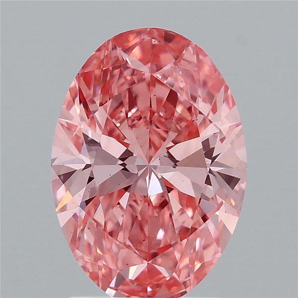 2.09ct Oval FANCY VIVID PINK VS1 Lab Created Diamond