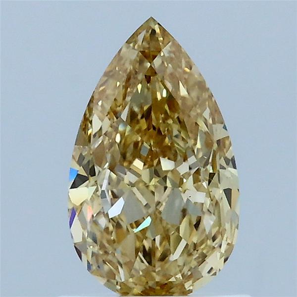1.06ct Pear FANCY INTENSE YELLOW VS2 Lab Created Diamond