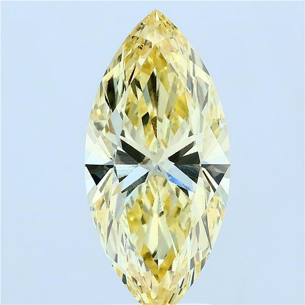3.23ct Marquise FANCY INTENSE YELLOW VVS2 Lab Created Diamond