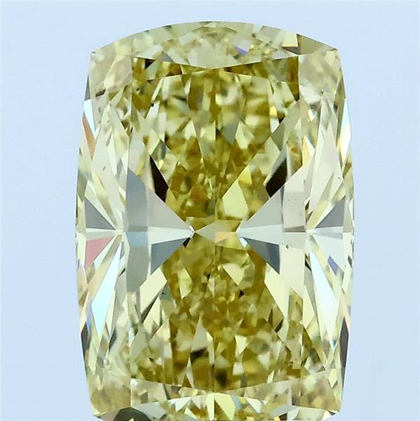 2.57ct Cushion FANCY INTENSE YELLOW VS1 Lab Created Diamond