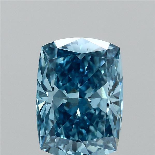 1.5ct Cushion FANCY VIVID BLUE VS1 Lab Created Diamond