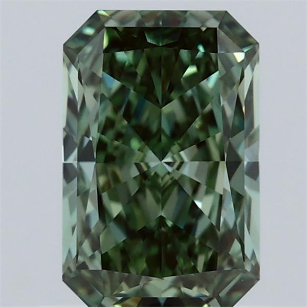 0.9ct Radiant FANCY VIVID GREEN VS1 Lab Created Diamond