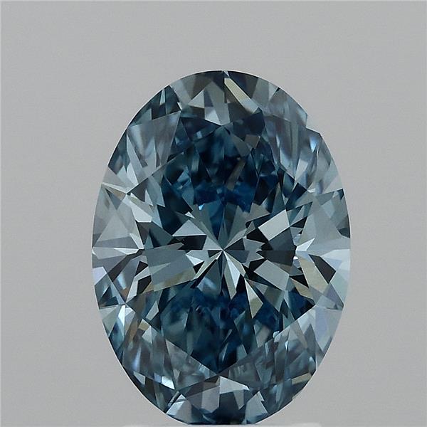 2.58ct Oval FANCY VIVID BLUE VS1 Lab Created Diamond
