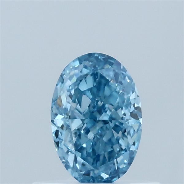 0.59ct Oval FANCY VIVID BLUE VVS2 Lab Created Diamond