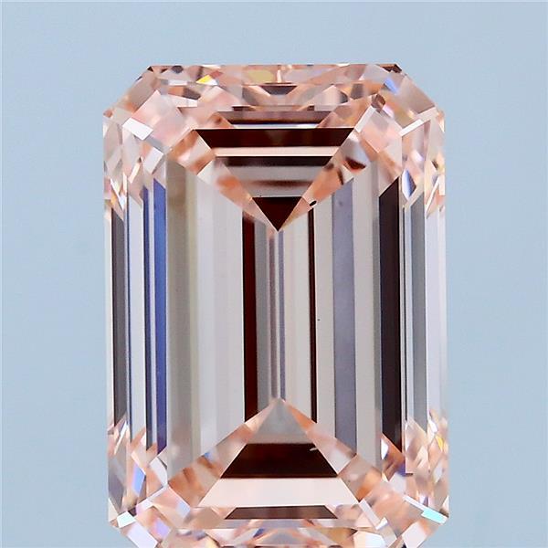5.03ct Emerald FANCY INTENSE PINK VS2 Lab Created Diamond