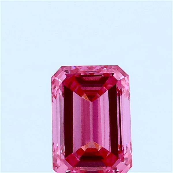 0.57ct Emerald FANCY VIVID PINK VS1 Lab Created Diamond