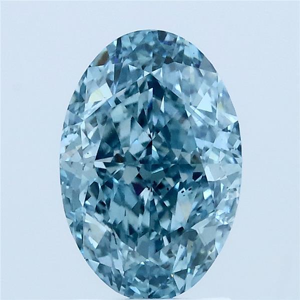 2.01ct Oval FANCY VIVID BLUE VS2 Lab Created Diamond
