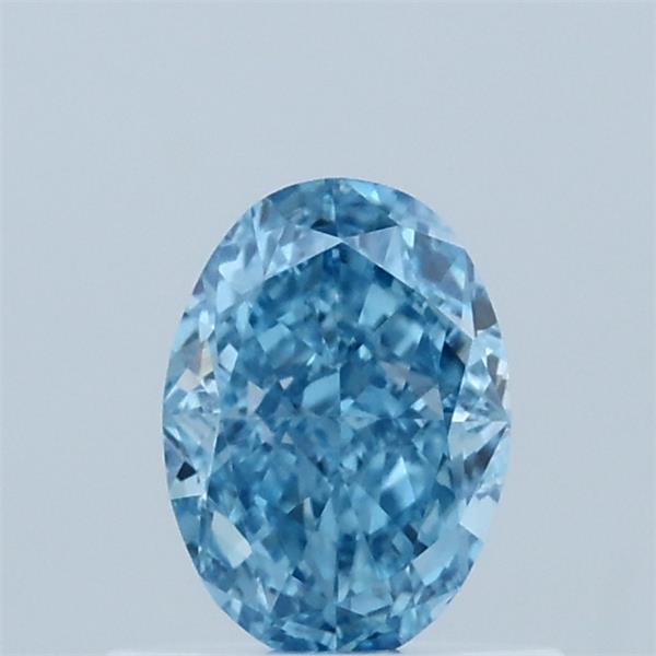 0.61ct Oval FANCY VIVID BLUE VVS2 Lab Created Diamond