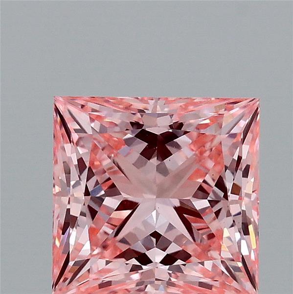 1.91ct Princess FANCY VIVID PINK VS1 Lab Created Diamond