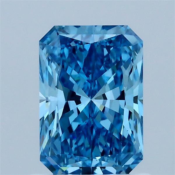 1.04ct Radiant FANCY VIVID BLUE VS2 Lab Created Diamond