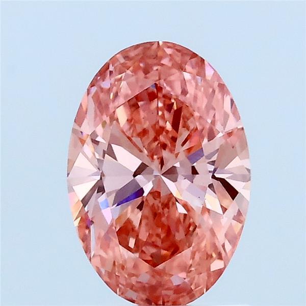 1.02ct Oval FANCY VIVID PINK VS1 Lab Created Diamond