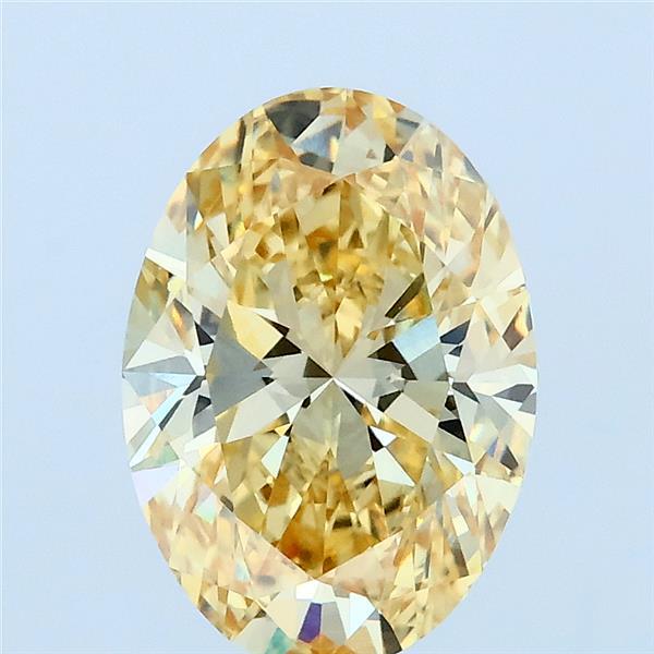 2.05ct Oval FANCY INTENSE YELLOW VVS2 Lab Created Diamond