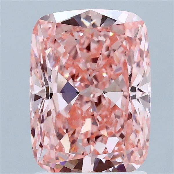 2.04ct Cushion FANCY VIVID PINK VS1 Lab Created Diamond