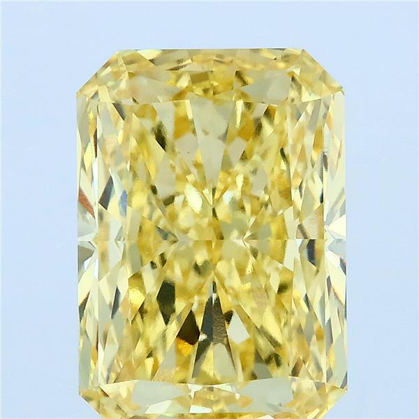 5.09ct Radiant FANCY INTENSE YELLOW VVS2 Lab Created Diamond