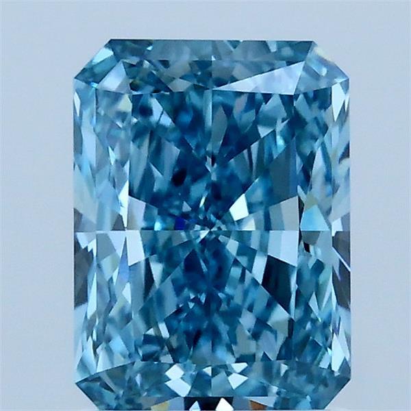 1.5ct Radiant FANCY VIVID BLUE VS1 Lab Created Diamond