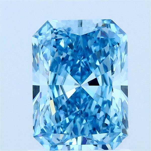 1.25ct Radiant FANCY VIVID BLUE VVS2 Lab Created Diamond
