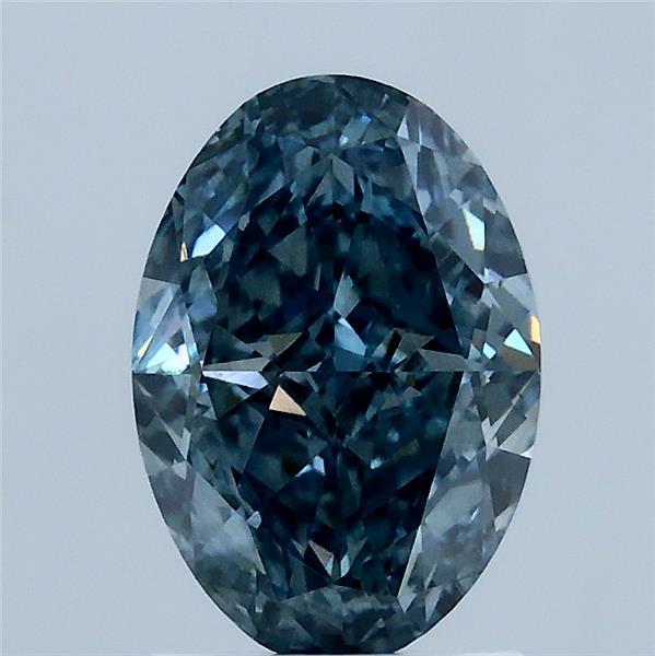 2.03ct Oval FANCY VIVID BLUE VS2 Lab Created Diamond