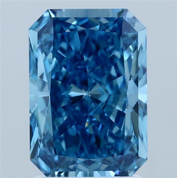 2.08ct Radiant FANCY VIVID BLUE VS1 Lab Created Diamond