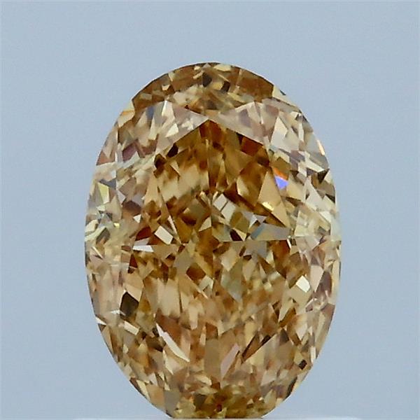 1.02ct Oval FANCY INTENSE BROWNISH YELLOW VVS2 Lab Created Diamond