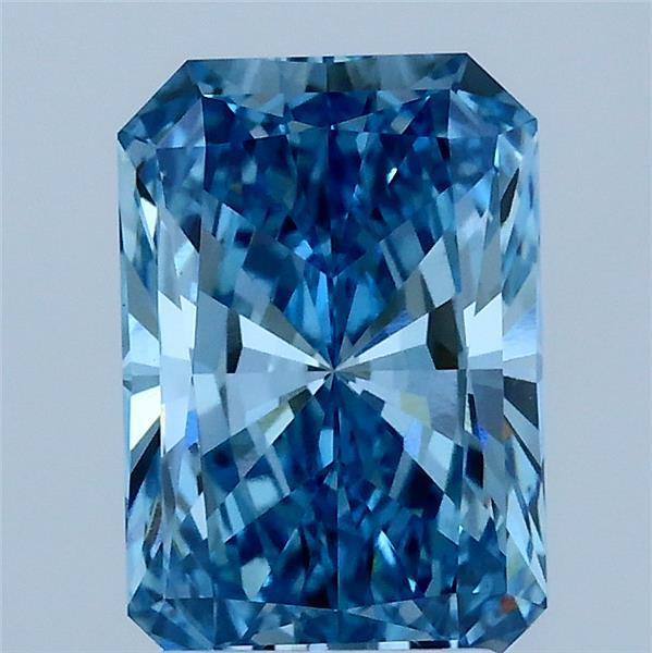 2.04ct Radiant FANCY VIVID BLUE VS1 Lab Created Diamond