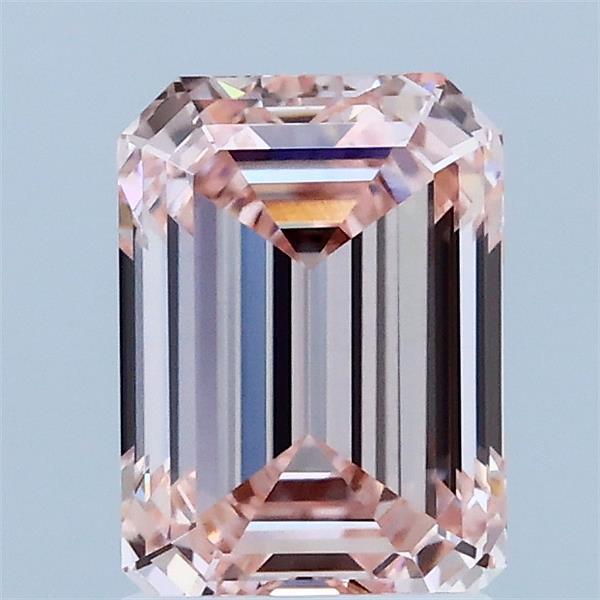 1.55ct Emerald FANCY PINK VS1 Lab Created Diamond