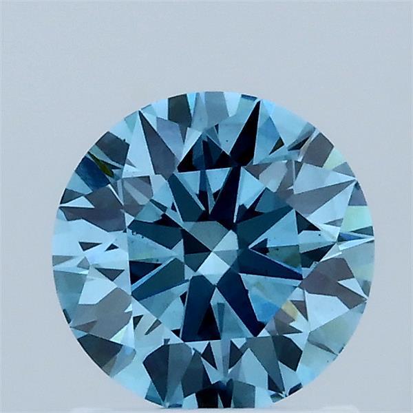 1.05ct Round FANCY VIVID BLUE VS2 Lab Created Diamond