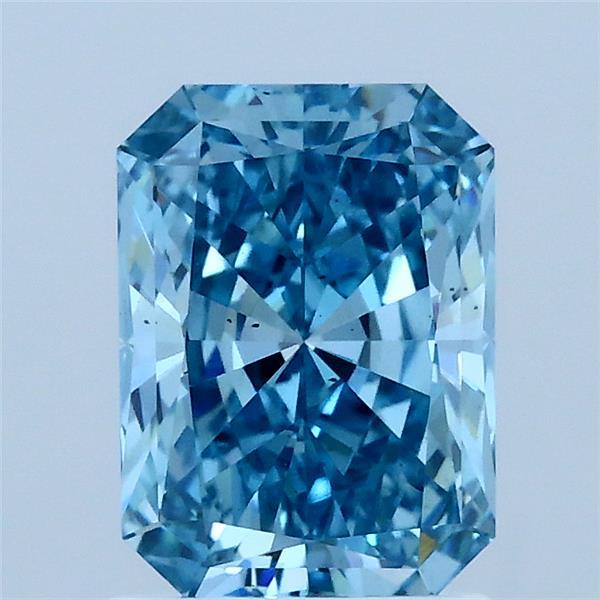 1.5ct Radiant FANCY VIVID BLUE VS2 Lab Created Diamond