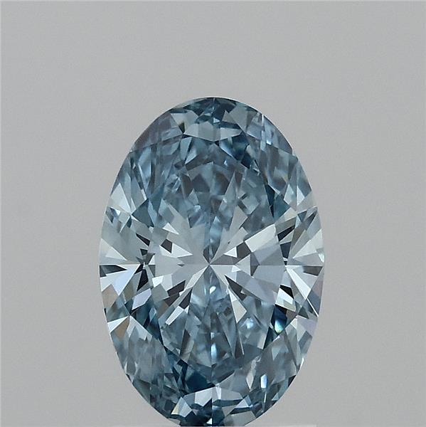 1.5ct Oval FANCY VIVID BLUE VVS2 Lab Created Diamond