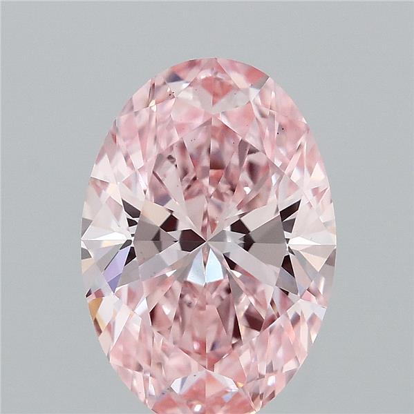 1.73ct Oval FANCY VIVID PINK VS1 Lab Created Diamond