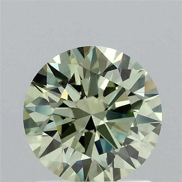 1.33ct Round FANCY VIVID GREEN VVS2 Lab Created Diamond