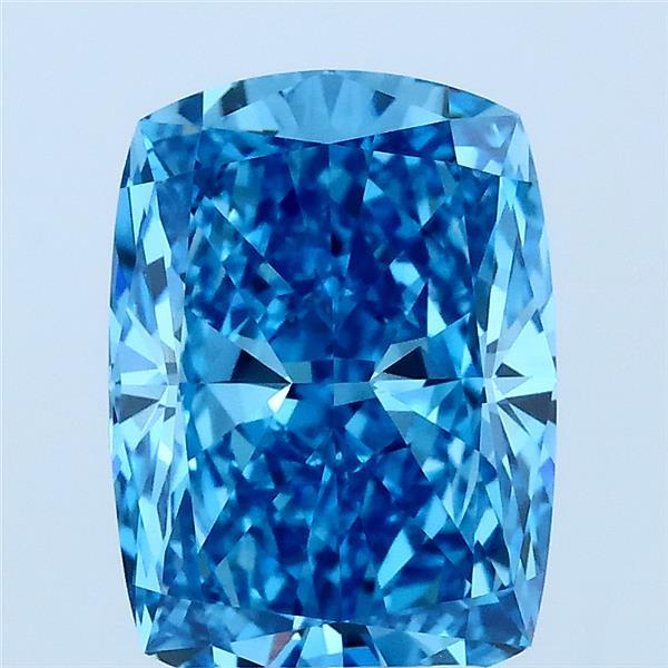 3.01ct Cushion FANCY VIVID BLUE VS1 Lab Created Diamond