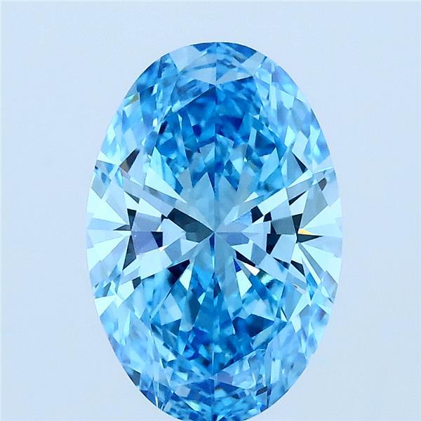 2ct Oval FANCY VIVID BLUE VS2 Lab Created Diamond