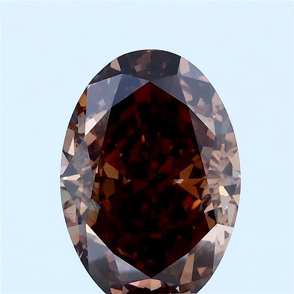 3.08ct Oval FANCY BROWN VS1 Lab Created Diamond