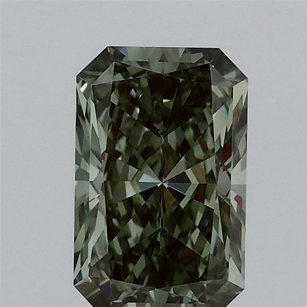 1.02ct Radiant FANCY VIVID GREEN VVS2 Lab Created Diamond
