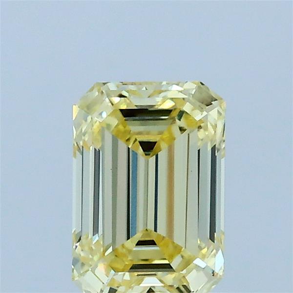 0.83ct Emerald FANCY YELLOW VVS2 Lab Created Diamond