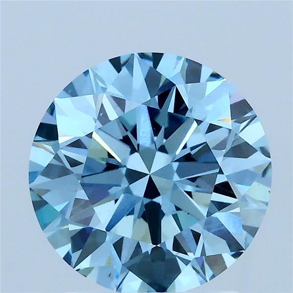 2.05ct Round FANCY VIVID BLUE VS1 Lab Created Diamond