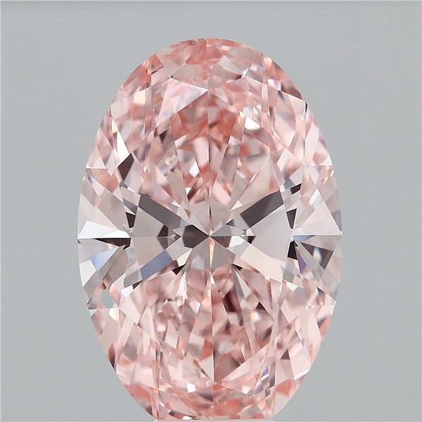 9.27ct Oval FANCY INTENSE PINK VVS2 Lab Created Diamond