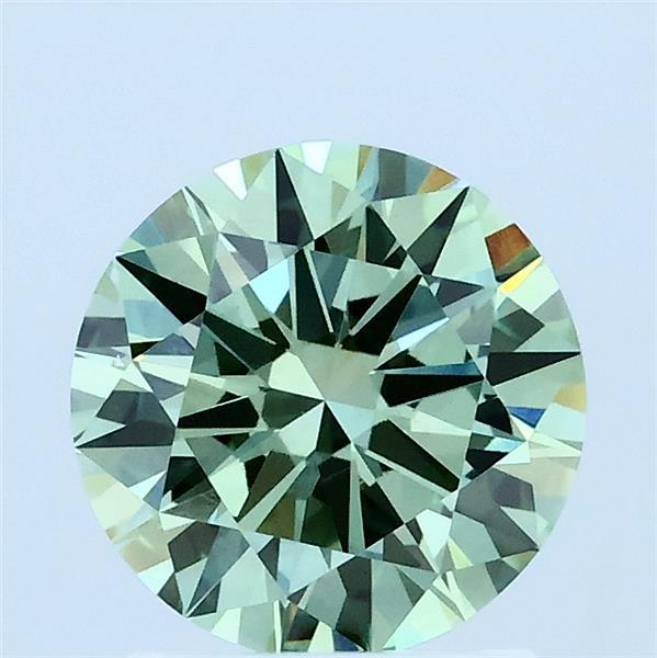 1.5ct Round FANCY VIVID GREEN VS2 Lab Created Diamond