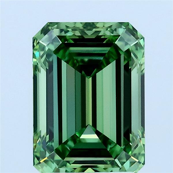 2.01ct Emerald FANCY VIVID GREEN VVS1 Lab Created Diamond