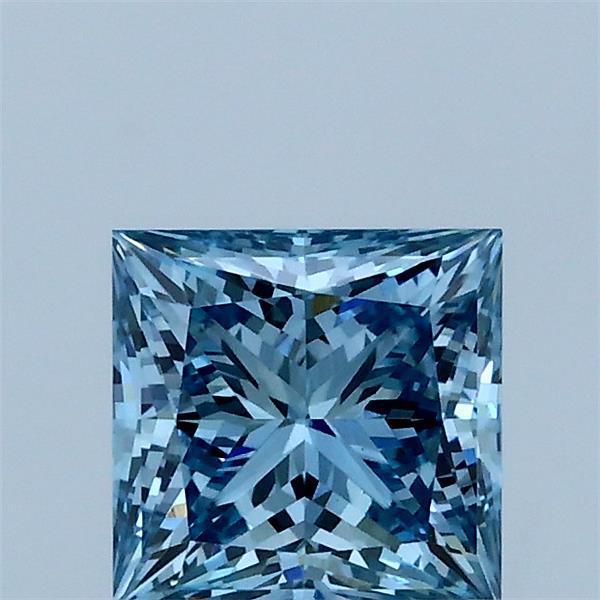 1.01ct Princess FANCY VIVID BLUE VS1 Lab Created Diamond