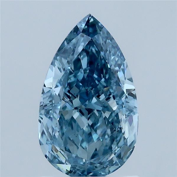 1.53ct Pear FANCY VIVID BLUE VS1 Lab Created Diamond