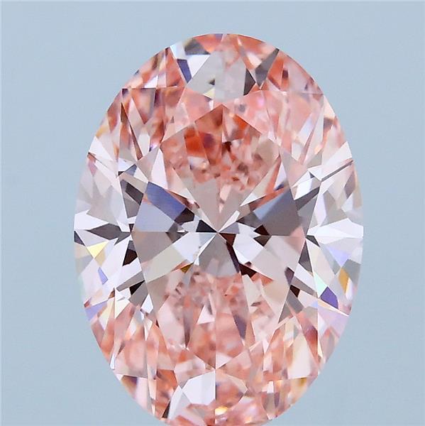 3.01ct Oval FANCY VIVID PINK VS1 Lab Created Diamond